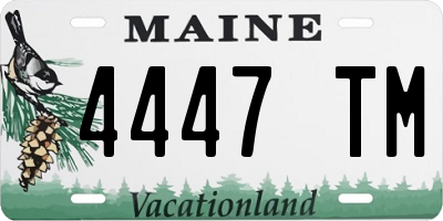 ME license plate 4447TM