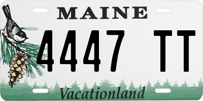ME license plate 4447TT