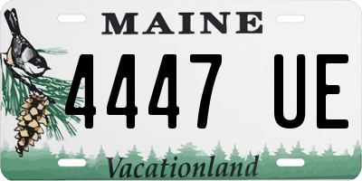 ME license plate 4447UE