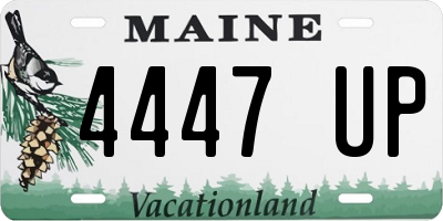 ME license plate 4447UP