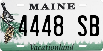 ME license plate 4448SB