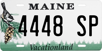ME license plate 4448SP