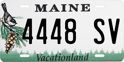 ME license plate 4448SV