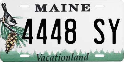 ME license plate 4448SY