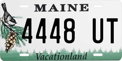 ME license plate 4448UT