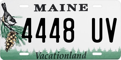 ME license plate 4448UV