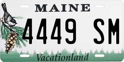 ME license plate 4449SM