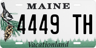 ME license plate 4449TH