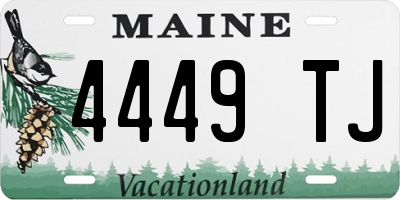 ME license plate 4449TJ