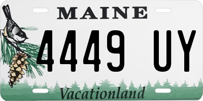 ME license plate 4449UY