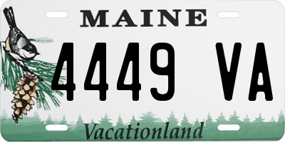 ME license plate 4449VA
