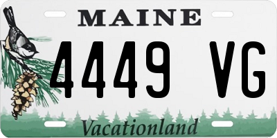 ME license plate 4449VG