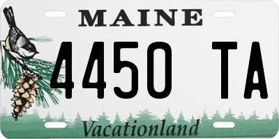 ME license plate 4450TA