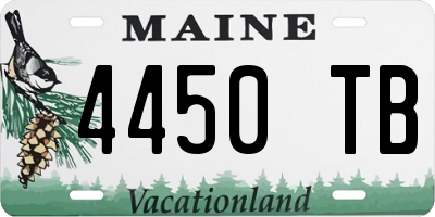 ME license plate 4450TB