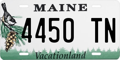 ME license plate 4450TN