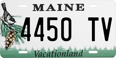 ME license plate 4450TV