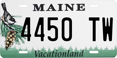 ME license plate 4450TW