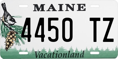 ME license plate 4450TZ