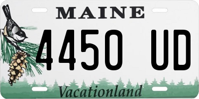 ME license plate 4450UD