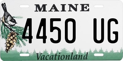 ME license plate 4450UG