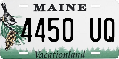 ME license plate 4450UQ