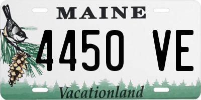 ME license plate 4450VE