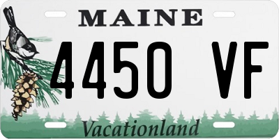 ME license plate 4450VF