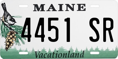 ME license plate 4451SR