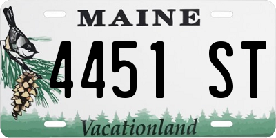 ME license plate 4451ST