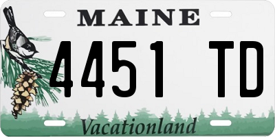 ME license plate 4451TD