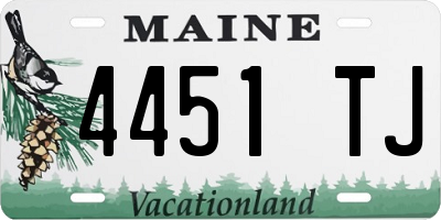 ME license plate 4451TJ