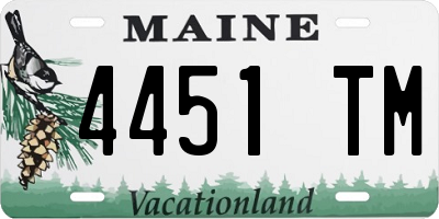 ME license plate 4451TM
