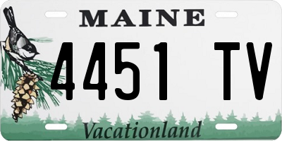 ME license plate 4451TV