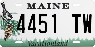 ME license plate 4451TW