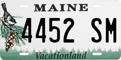 ME license plate 4452SM