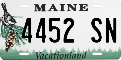 ME license plate 4452SN
