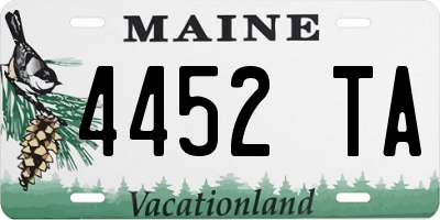ME license plate 4452TA