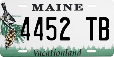 ME license plate 4452TB