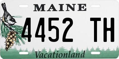 ME license plate 4452TH