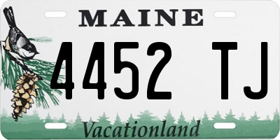 ME license plate 4452TJ