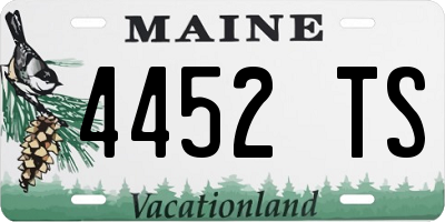 ME license plate 4452TS