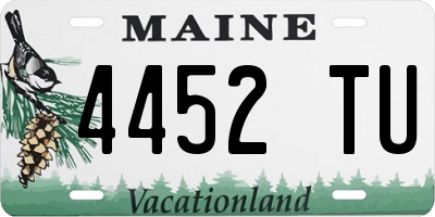 ME license plate 4452TU