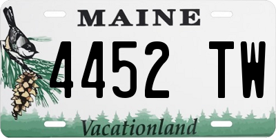 ME license plate 4452TW