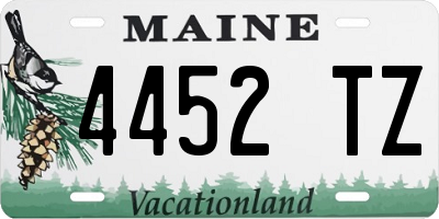 ME license plate 4452TZ