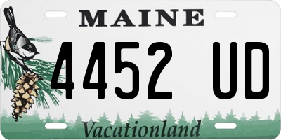 ME license plate 4452UD