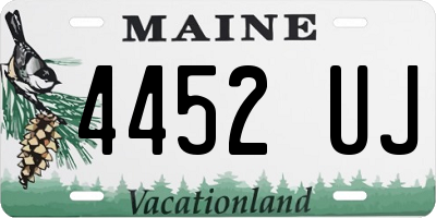 ME license plate 4452UJ
