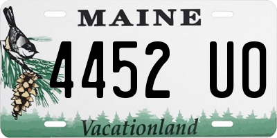ME license plate 4452UO
