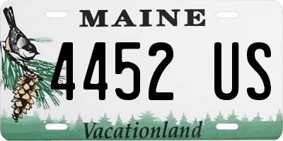 ME license plate 4452US