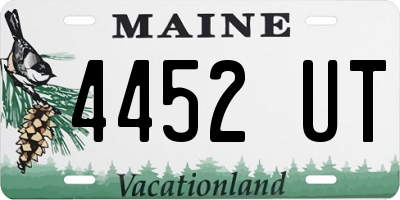 ME license plate 4452UT