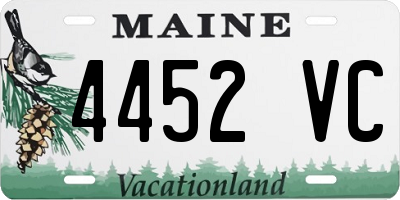 ME license plate 4452VC